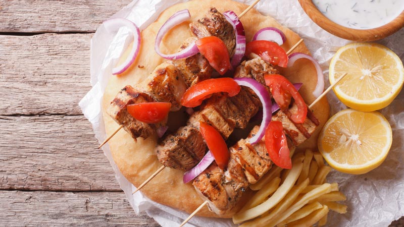 ricette greche souvlaki