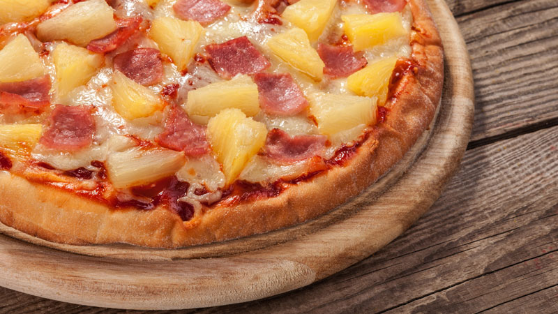 pizza ananas e prosciutto