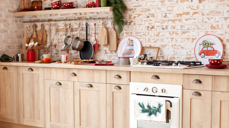 cucina in legno natale