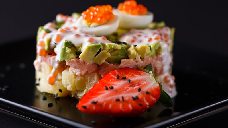 carpaccio tonno e fragole