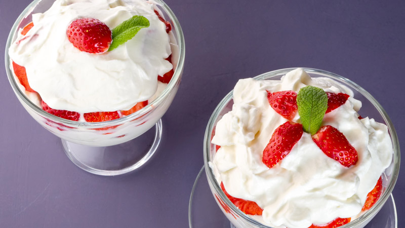 fragole con panna