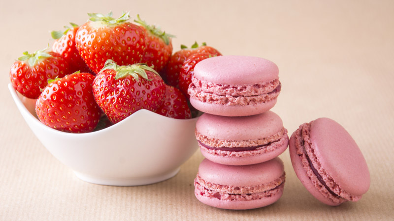 fragole macarons