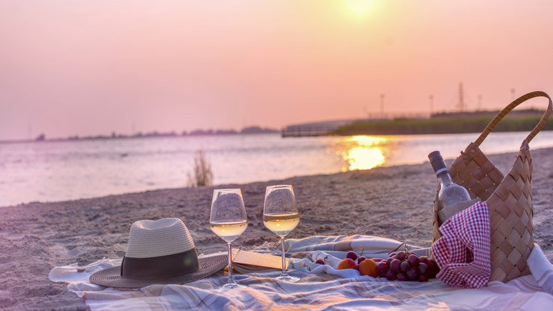 picnic sulla spiaggia