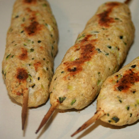 Arrosticini di pollo e zucchine