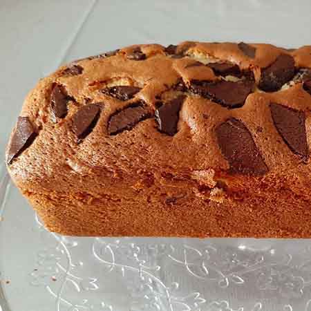 Banana bread con cioccolato senza burro