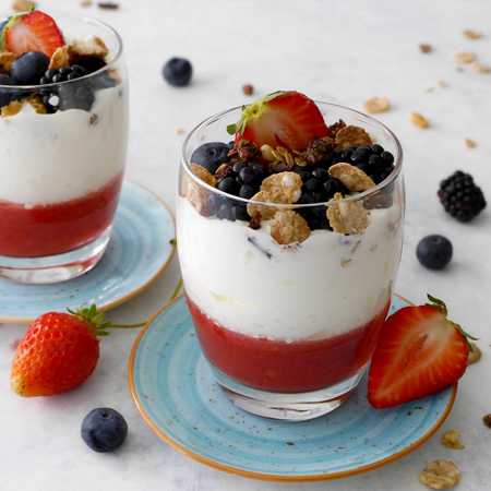 Bicchierini frutti di bosco e cereali