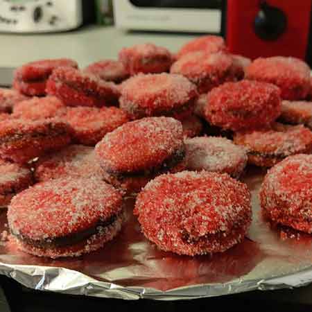 Biscotti all'alchermes e Nutella