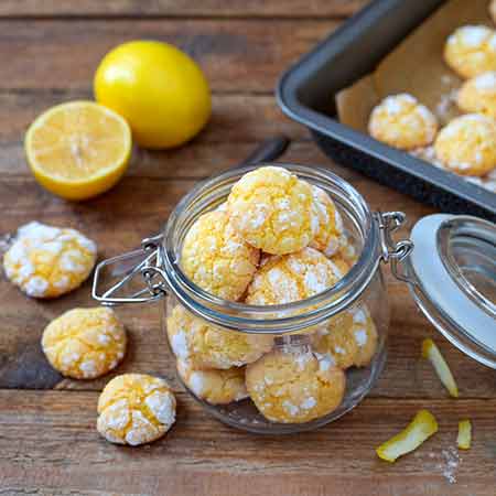 Biscotti crinkle al limone