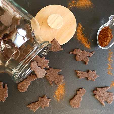 Biscotti di Natale cacao e cannella