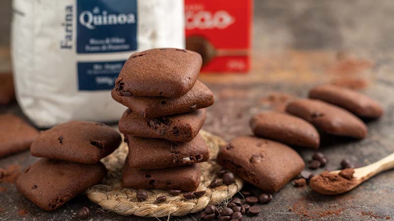 Biscotti di quinoa al cacao senza glutine