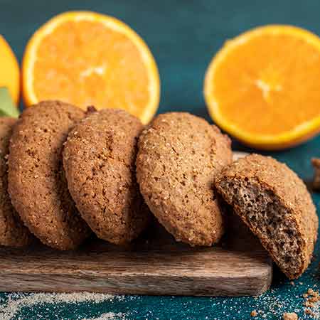 Biscotti integrali arancia e cannella