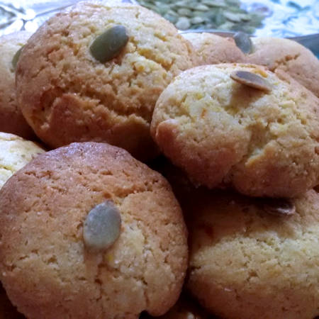 Biscotti salati con semi di zucca