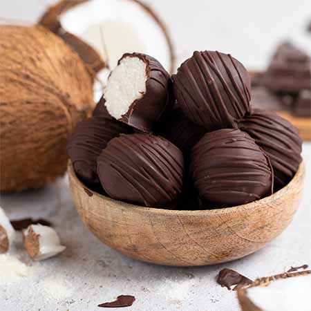 Bon bon al cocco e cioccolato