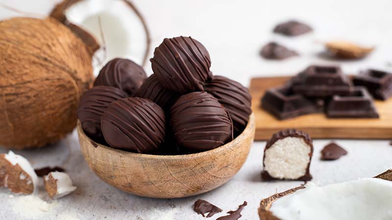 Bon bon al cocco e cioccolato