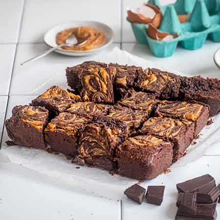 Brownies cioccolato e burro di arachidi