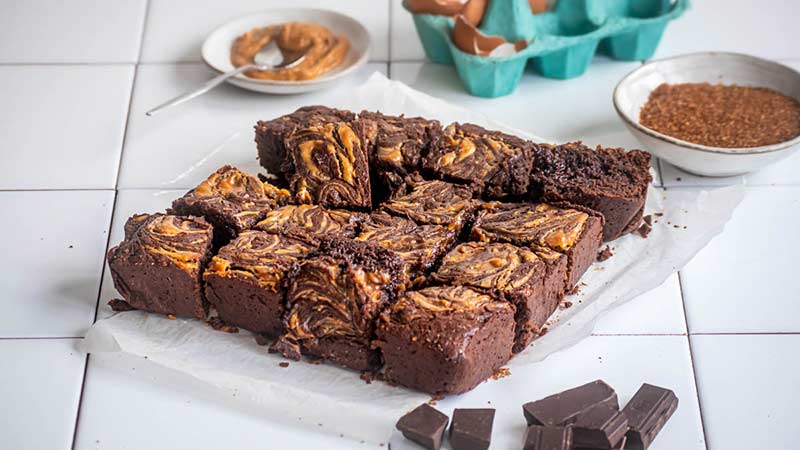 Brownies cioccolato e burro di arachidi