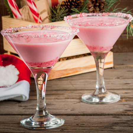 Candy cane cocktail