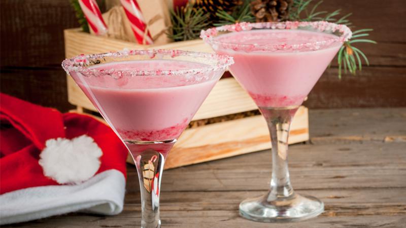 Candy cane cocktail