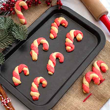 Candy cane cookies