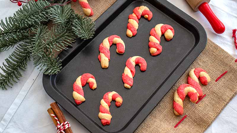 Candy cane cookies