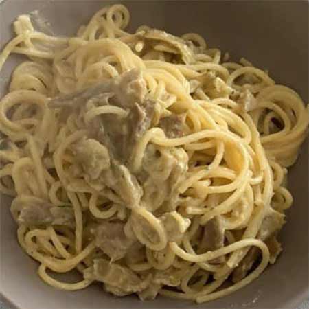 Carbonara di carciofi