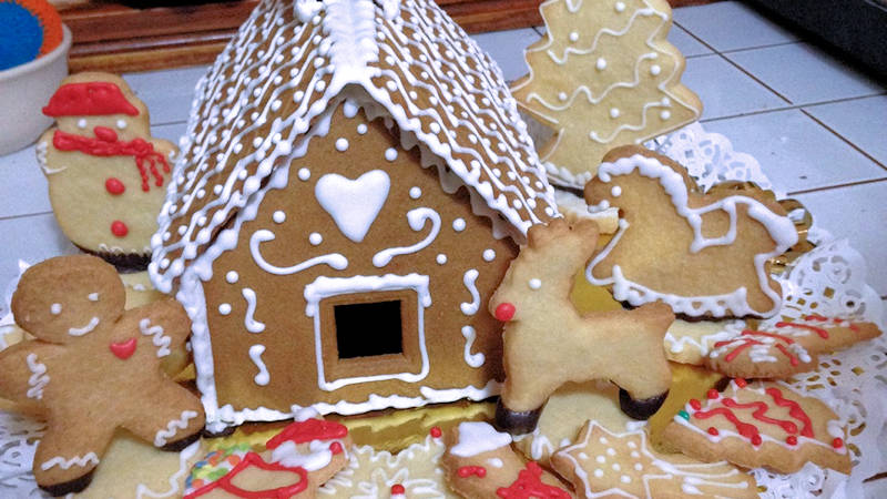 Casa biscottata di Babbo Natale