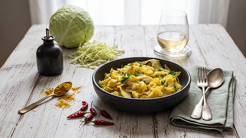 Cavolo cappuccio al curry