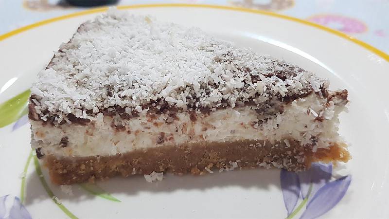 Cheesecake al cocco senza cottura