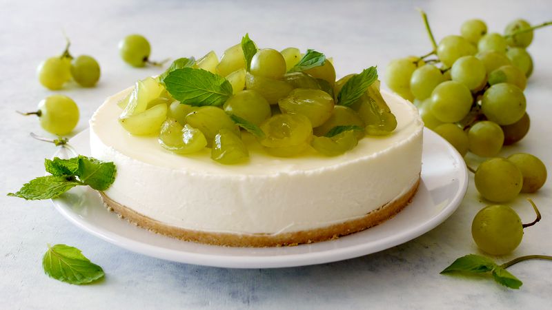 Cheesecake all'uva bianca