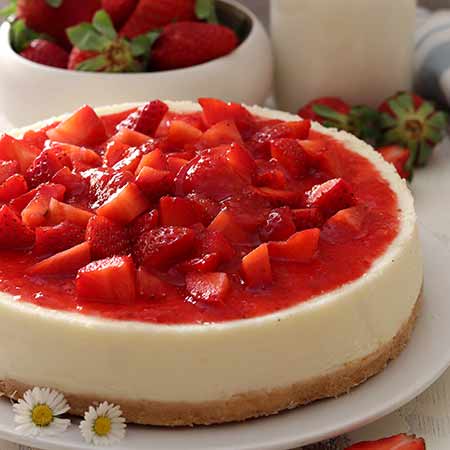 Cheesecake alle fragole senza gelatina