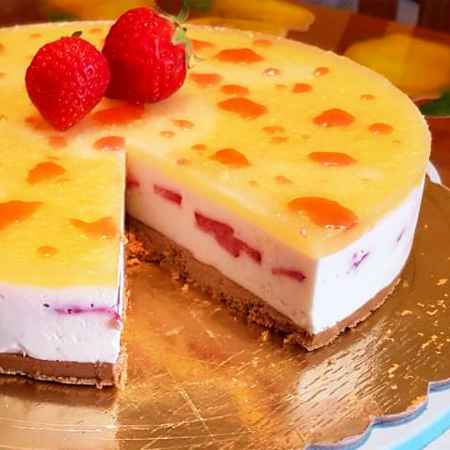 Cheesecake ananas e fragole