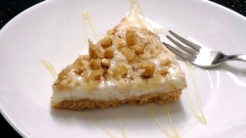 Cheesecake banana e noci