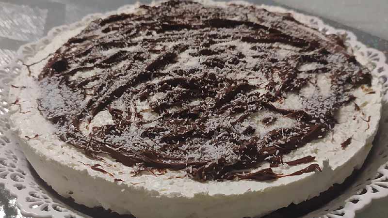 Cheesecake cocco e Nutella senza colla di pesce