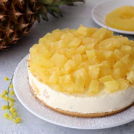 Cheesecake mimosa all'ananas