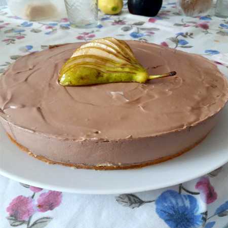 Cheesecake pere e cioccolato