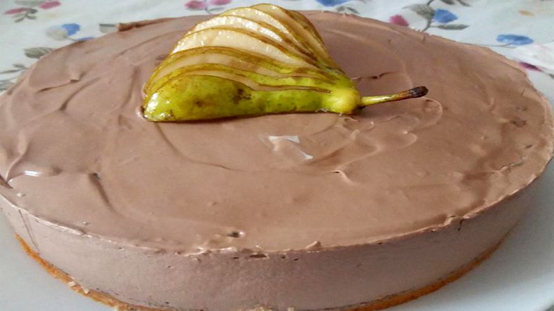 Cheesecake pere e cioccolato