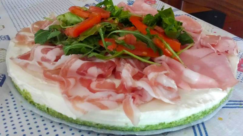 Cheesecake stracchino cotto e rucola