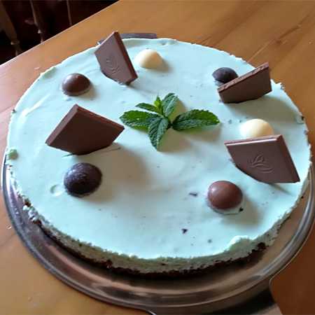 Cheesecake stracciatella e menta