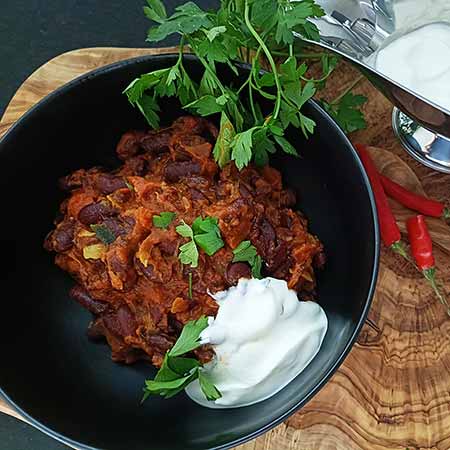 Chili vegano senza carne