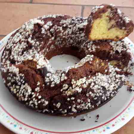 Ciambella al mascarpone variegata