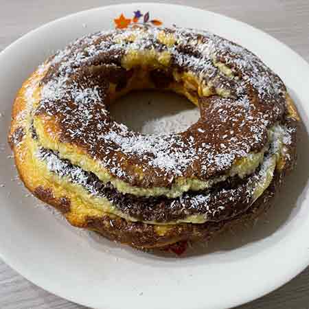 Ciambella bicolore al cocco