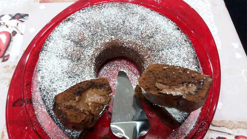 Ciambella con cuore di Nutella