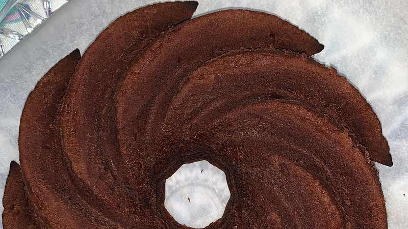 Ciambellone all'acqua e cacao