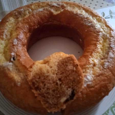 Ciambellone caffè e cioccolato