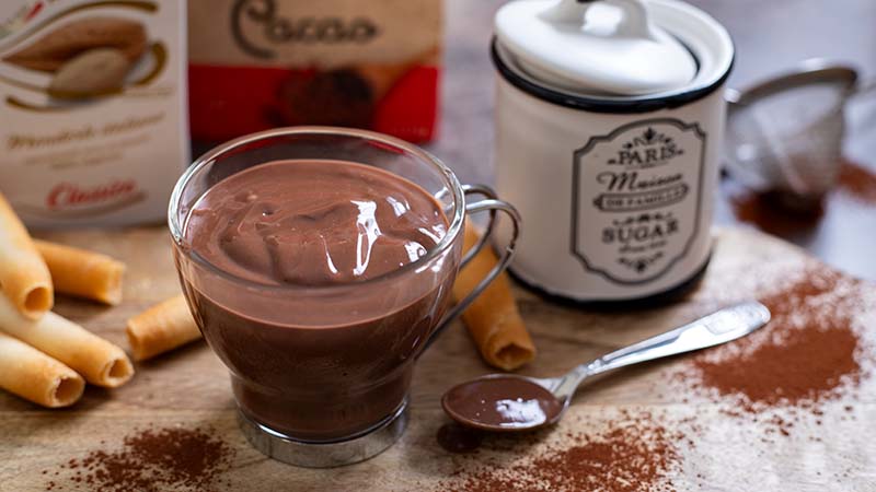 Cioccolata calda senza glutine e lattosio