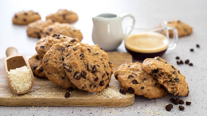 Cookies cocco e cioccolato