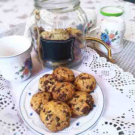 Cookies mandorle e cioccolato