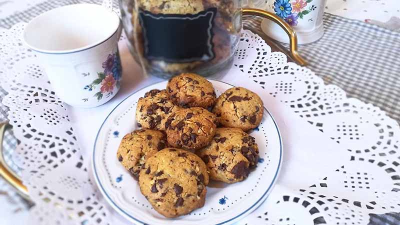 Cookies mandorle e cioccolato