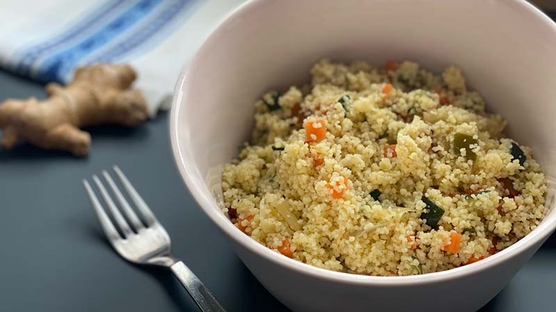 Cous cous con verdure e zenzero