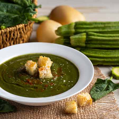 Crema di spinaci e zucchine